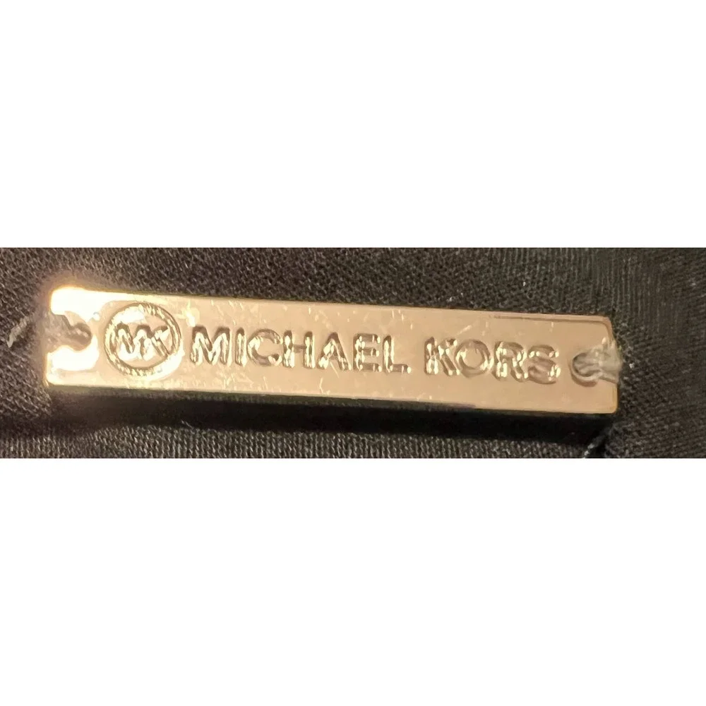 Michael Kors Cropped Pants Black with Lime‎ Green Waist Band Size 2
